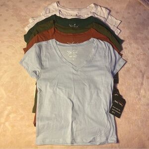 Set of 6 V-Neck Baby Tees